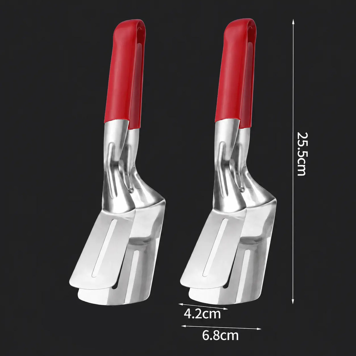 2-In-1 Spatula Tongs Heat-Resistant Non-Slip Grip