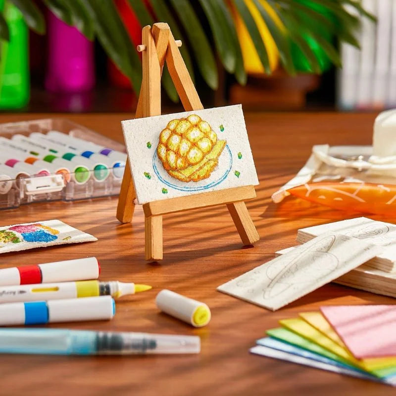 3D Texture Painting Kit Foaming Paint Brushes & Templates