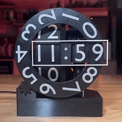 3D Triaxial Wall Clock Rotating Axes Minimalist