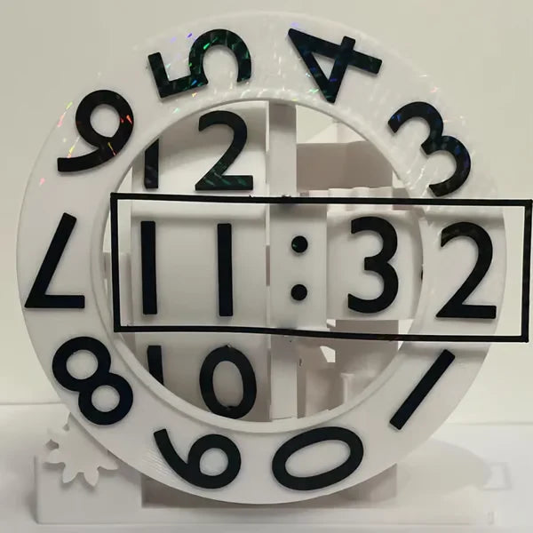 3D Triaxial Wall Clock Rotating Axes Minimalist