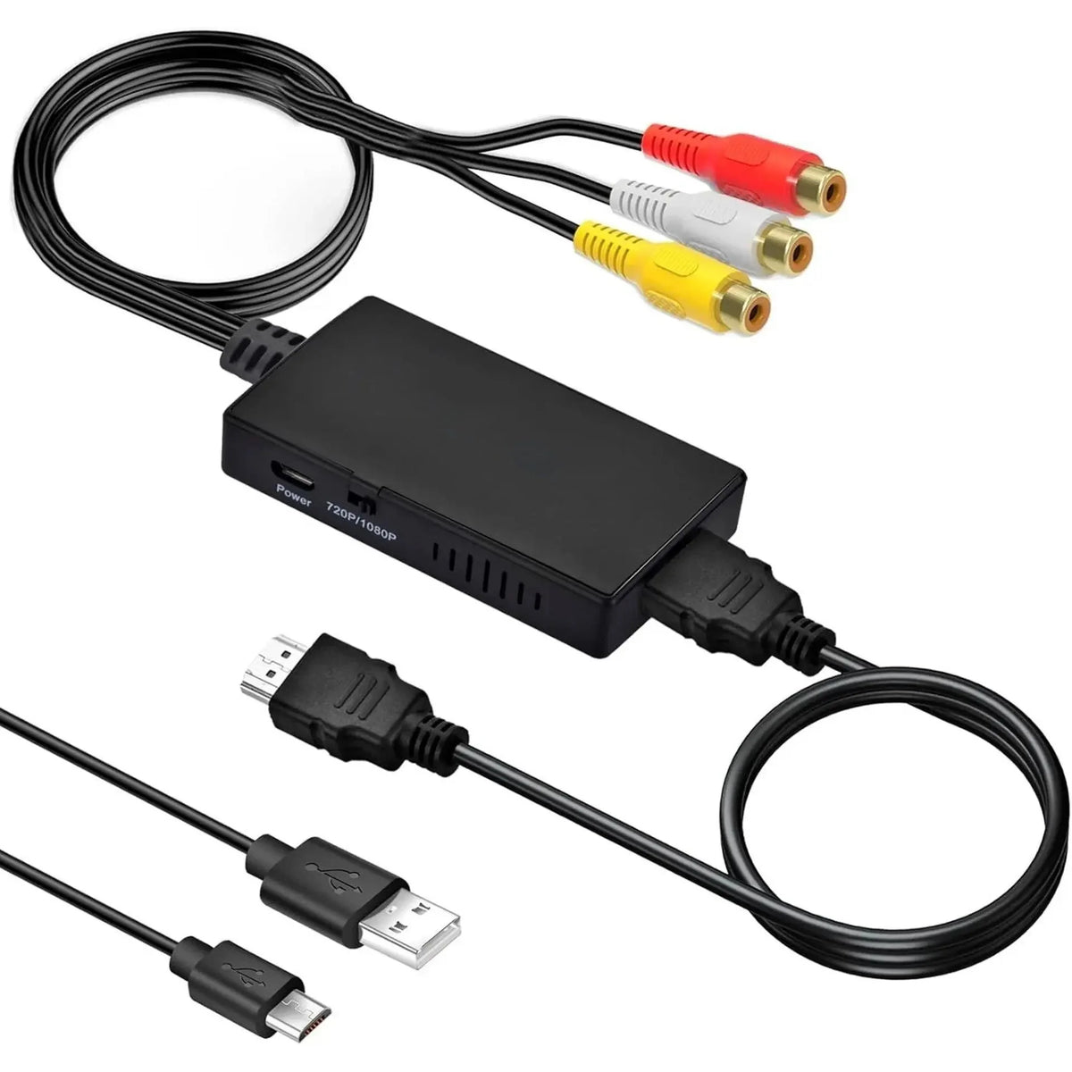 AV to HDMI Adapter 1080p RCA Input PAL & NTSC