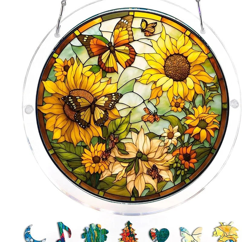 Acrylic Sun Catcher Shatterproof & UV-Resistant Stained Glass Look