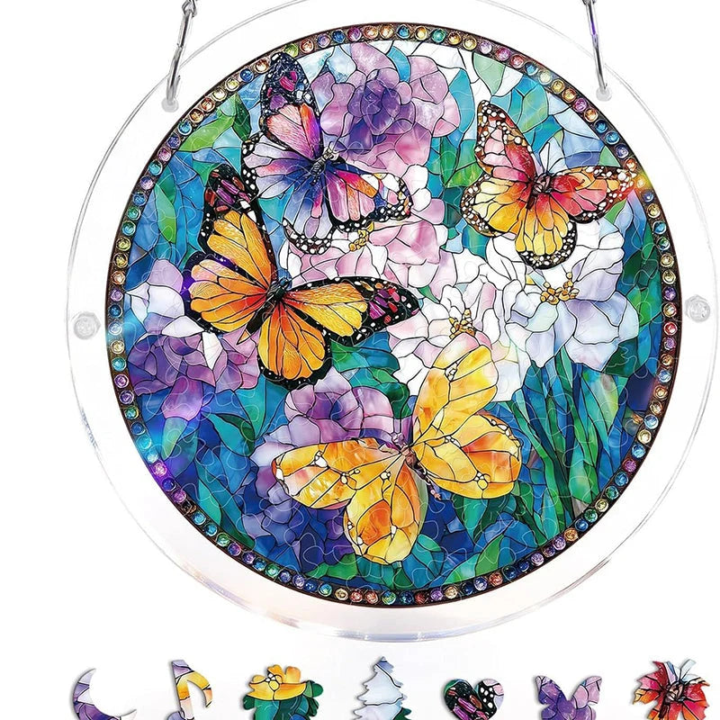 Acrylic Sun Catcher Shatterproof & UV-Resistant Stained Glass Look