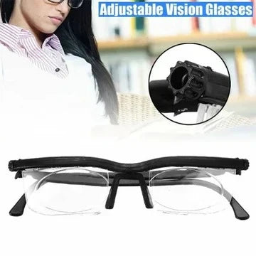 Adjustable Focus Glasses Dial-Controlled Near-to-Far Vision Lightweight Frame
