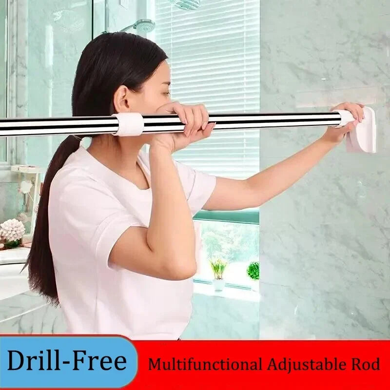 Adjustable Tension Rod Tool-Free No-Drill Stainless Steel