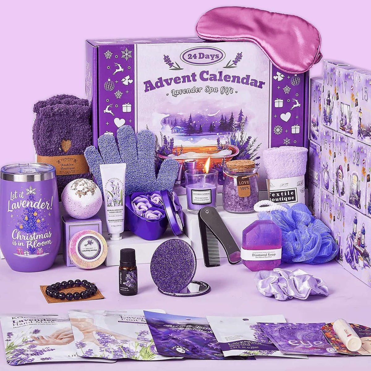 Advent Calendar 24 Day Lavender Spa Skincare & Accessories