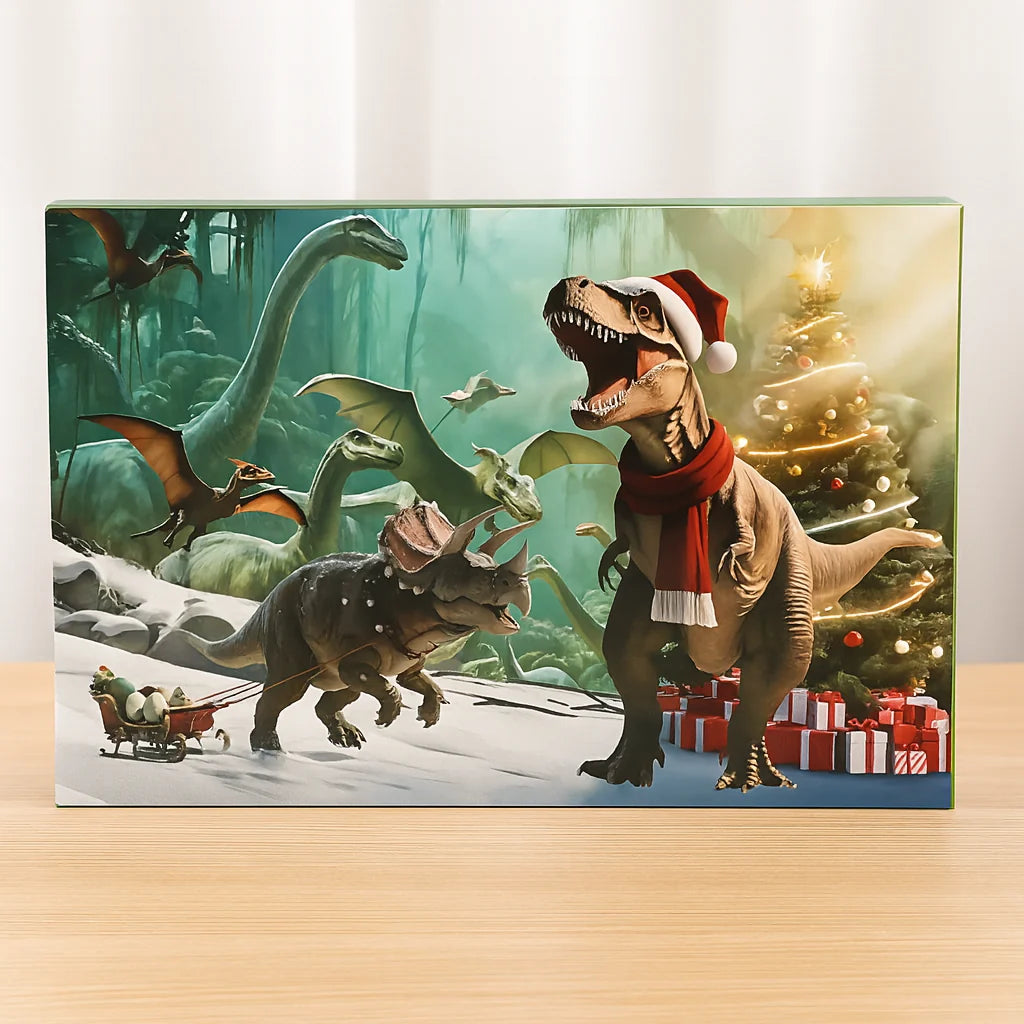 Advent Calendar 24 Dinosaur Figures Reusable Box