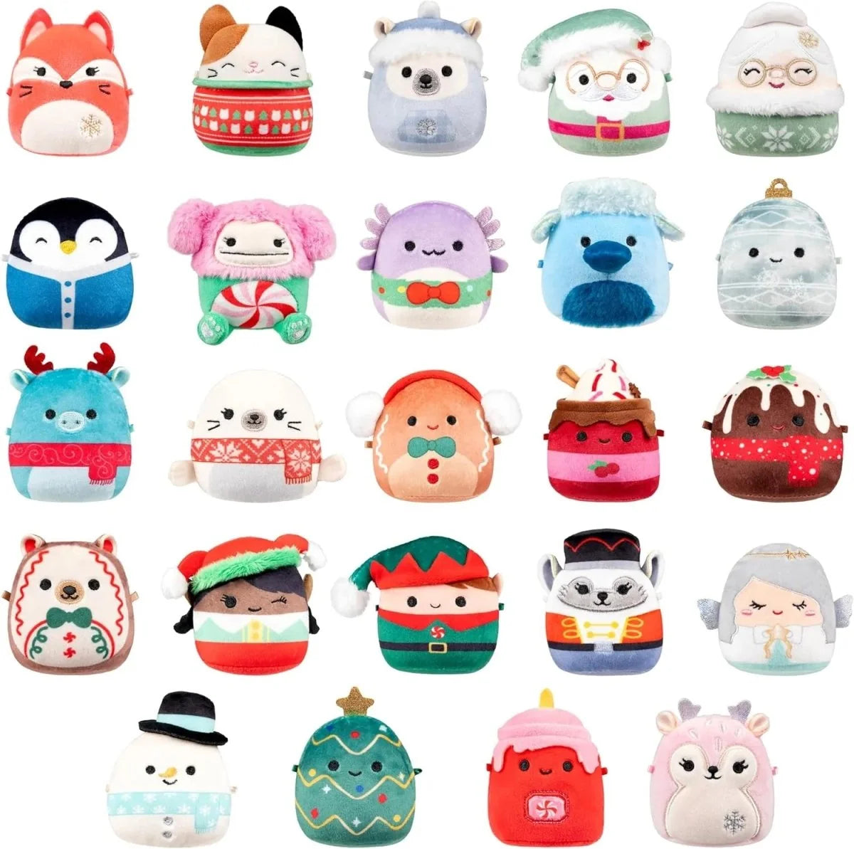 Advent Calendar 24 Festive Collectible Mini Figures PVC Figures