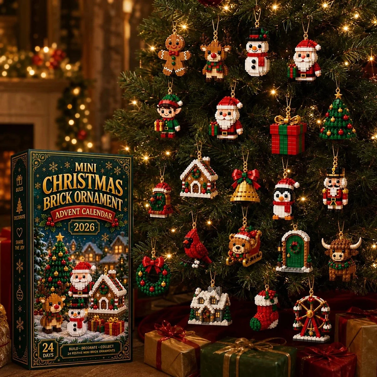 Advent Calendar 24 Mini Building Sets With Hanging Ornaments