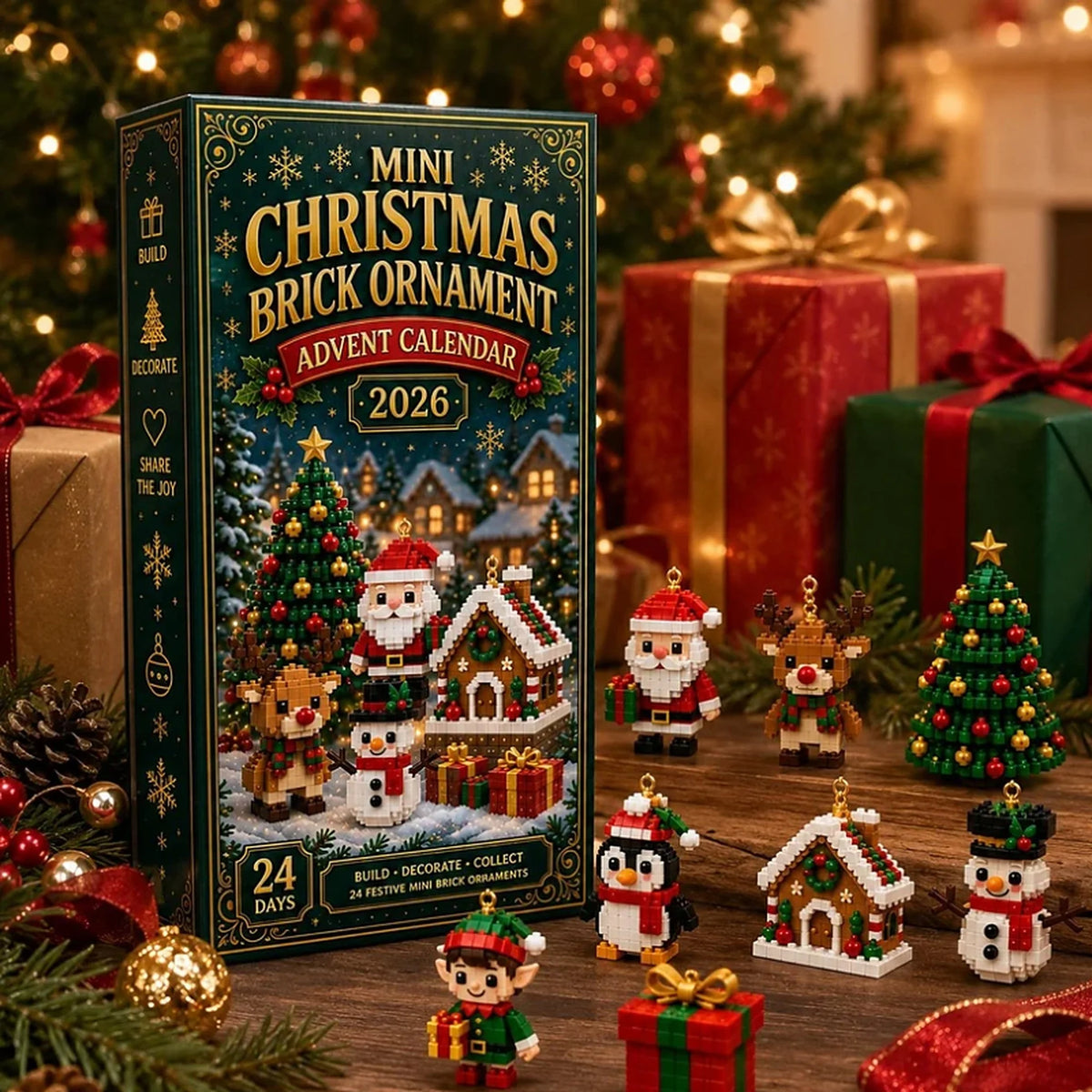 Advent Calendar 24 Mini Building Sets With Hanging Ornaments