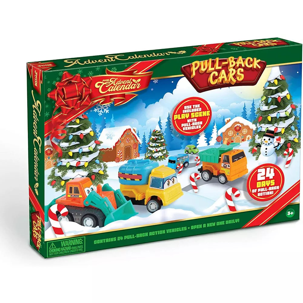 Advent Calendar 24 Pull-Back Cars Battery-Free