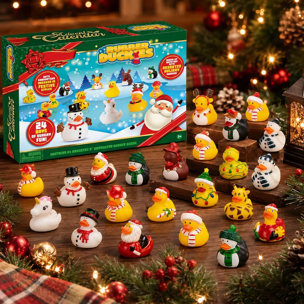 Advent Calendar 24 Rubber Ducks Gift-Ready