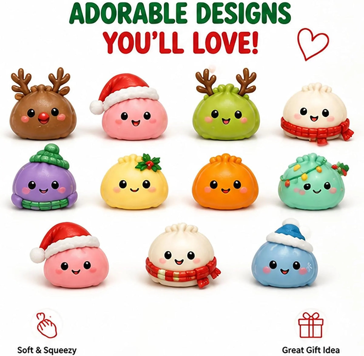 Advent Calendar 24 Squishy Toys Christmas Countdown