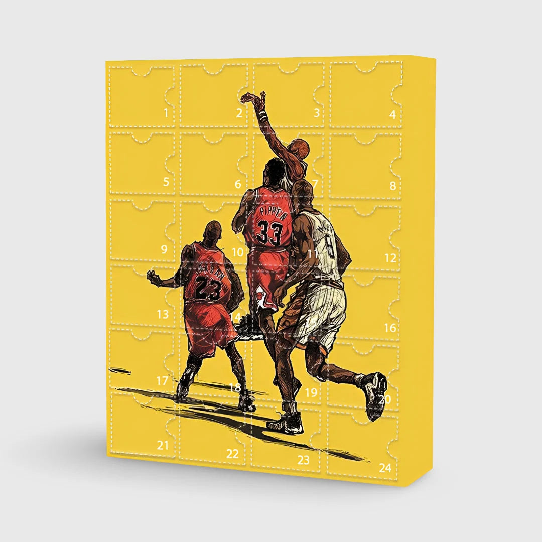 Advent Calendar Basketball Collectible Figures Stand-Up Display