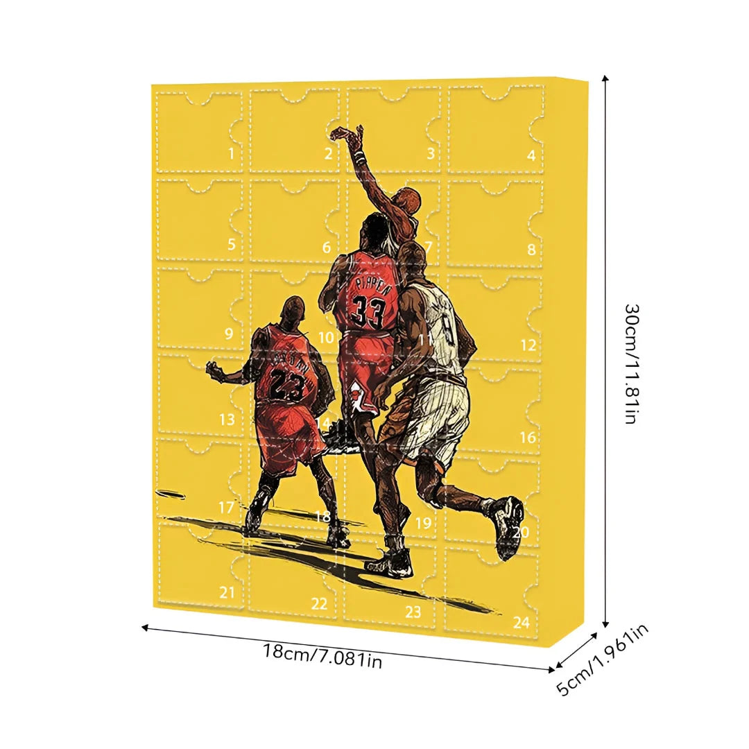 Advent Calendar Basketball Collectible Figures Stand-Up Display