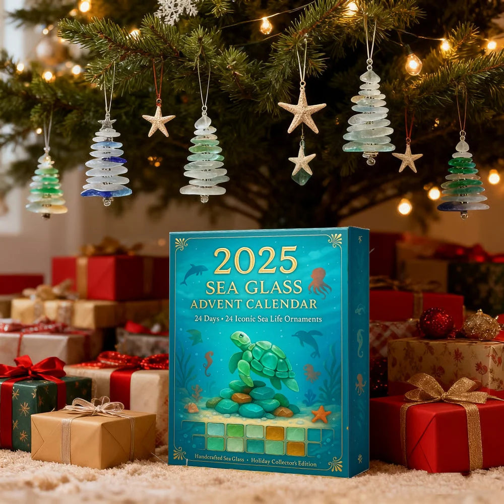 Advent Calendar Frosted Glass Ocean Ornaments Set of 24