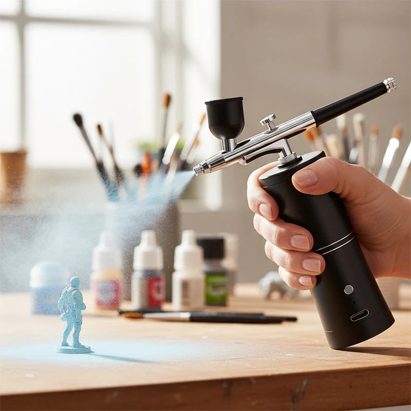 Airbrush Gun Cordless Rechargeable Adjustable Spray Pressure