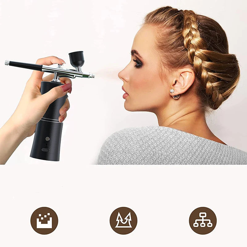 Airbrush Gun Cordless Rechargeable Adjustable Spray Pressure