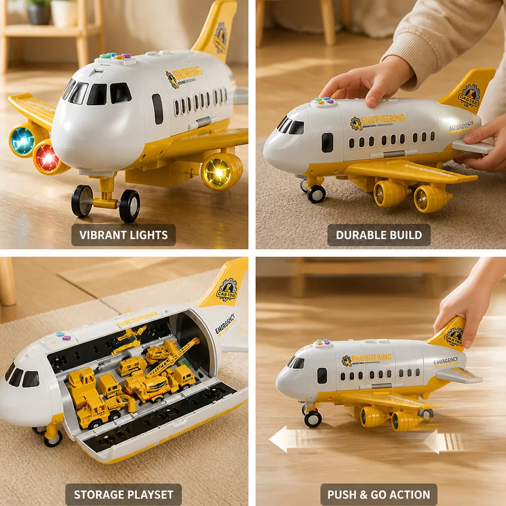 Airplane Toy Blinking Lights Aviation Role Play
