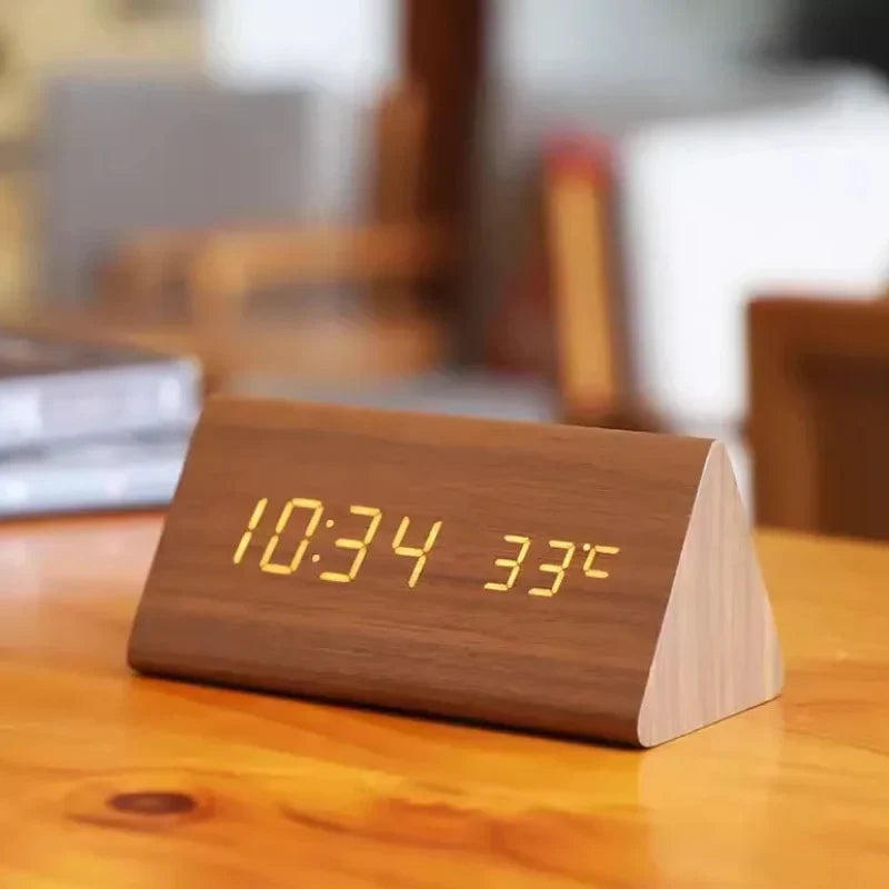 Alarm Clock Digital LED Time & Temperature Three Alarms