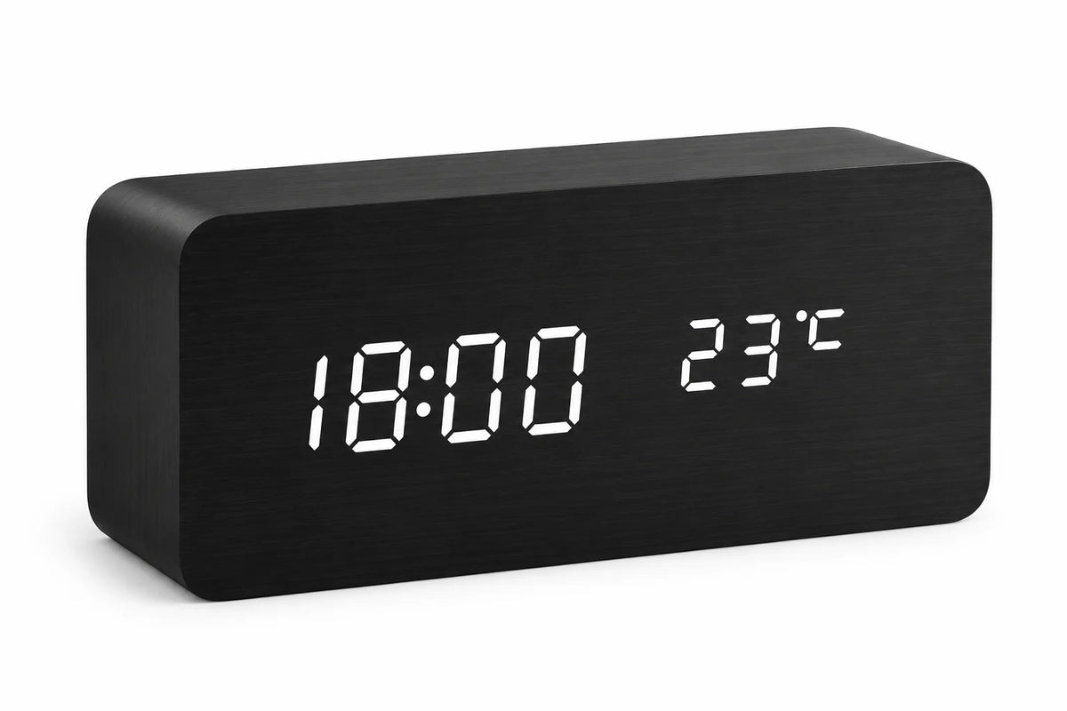 Alarm Clock Digital LED Time & Temperature Three Alarms