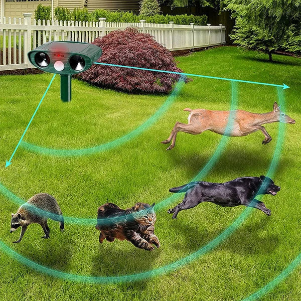 Armadillo Repellent Ultrasonic Motion-Activated Solar-Powered