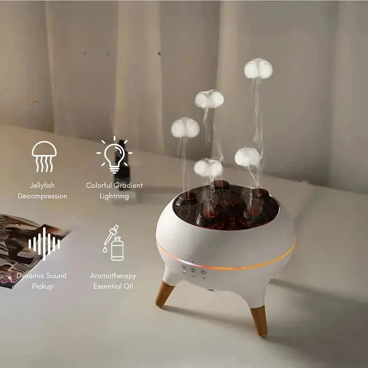 Aroma Diffuser & Humidifier Quiet Ultrasonic Jellyfish Mist