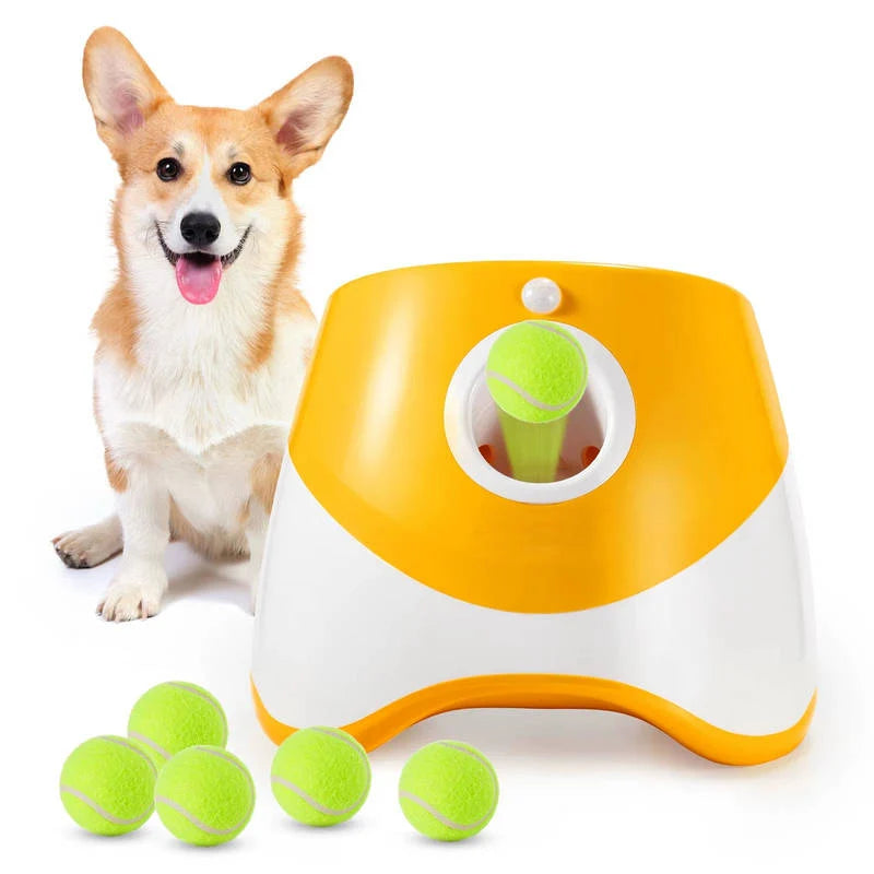 Automatic Dog Ball Launcher Rechargeable 3 Distances Motion Sensor