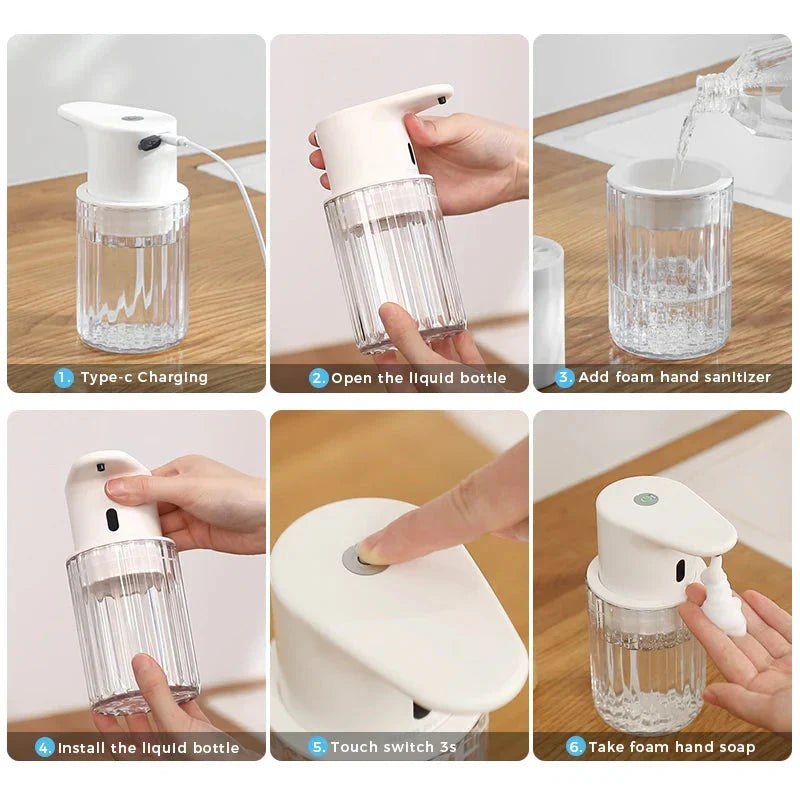 Automatic Soap Dispenser Touchless USB-C Rechargeable & Refillable