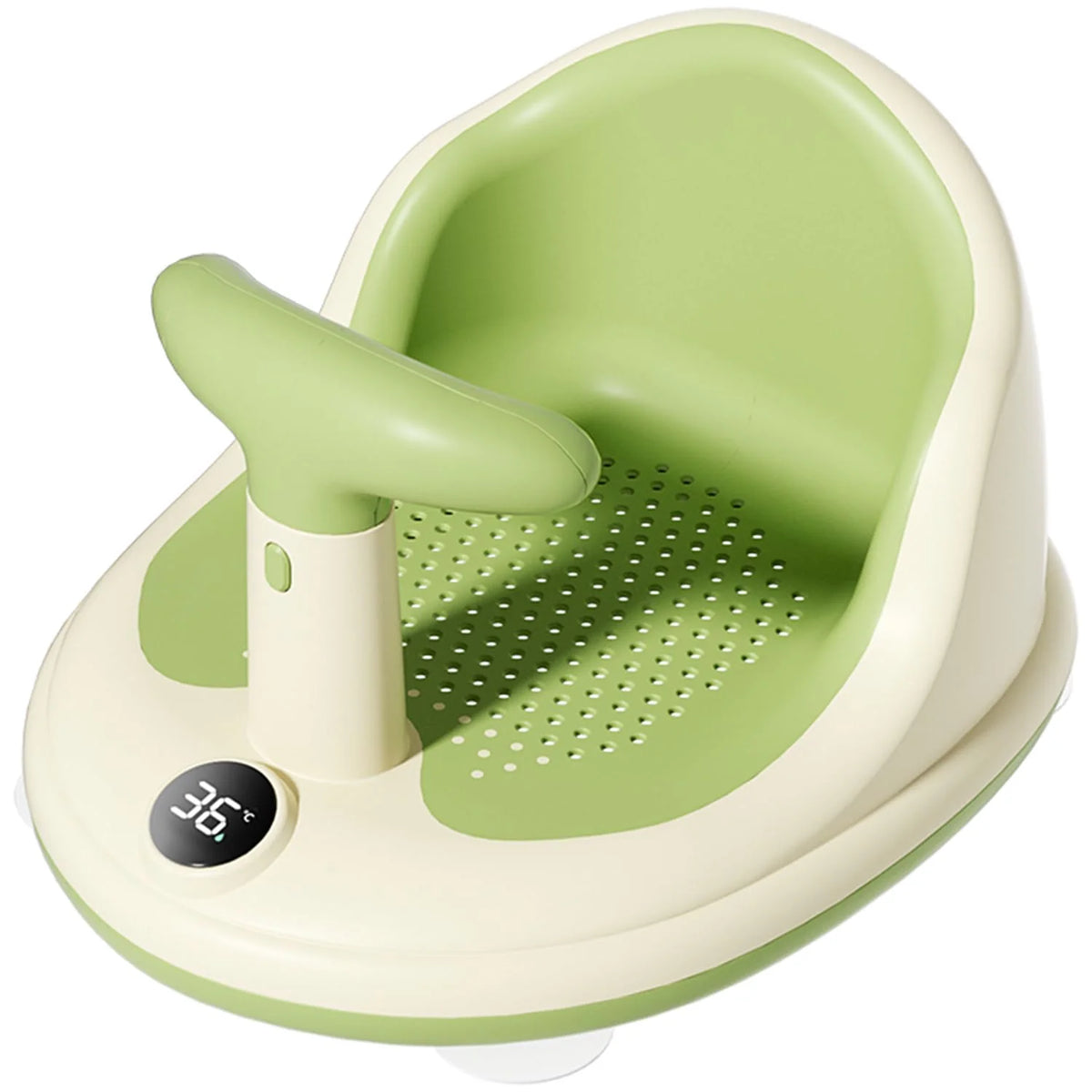 Baby Bath Seat Suction Cup Breathable Mesh & Thermometer