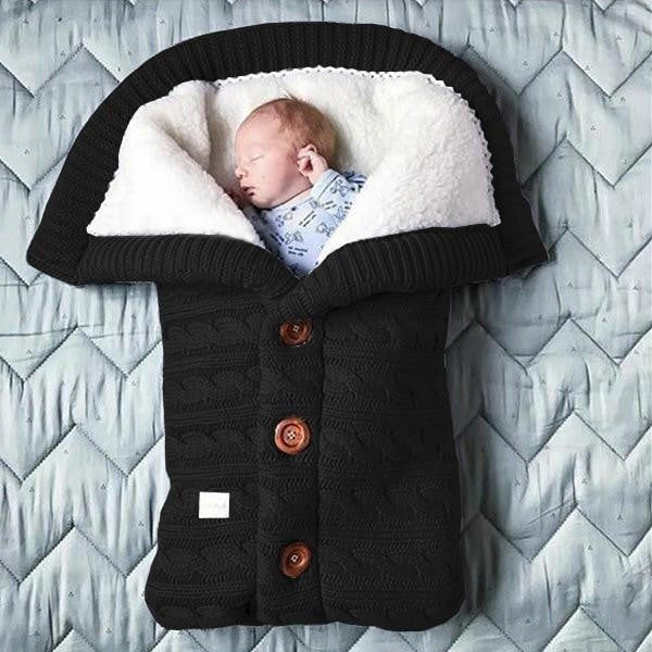 Baby Blanket Swedish Fleece & Knitted Linen