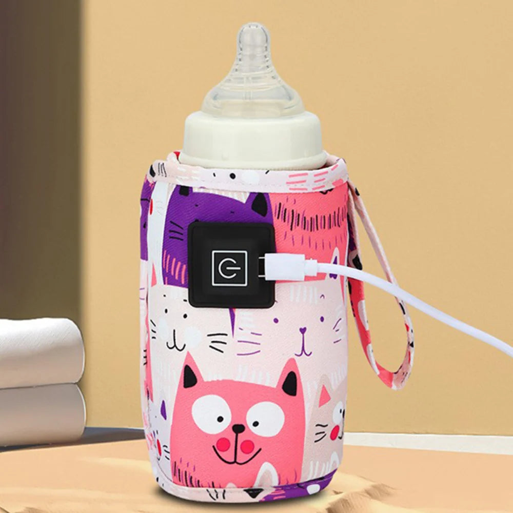 Baby Bottle Warmer Adjustable Temperature USB Powered Universal Fit