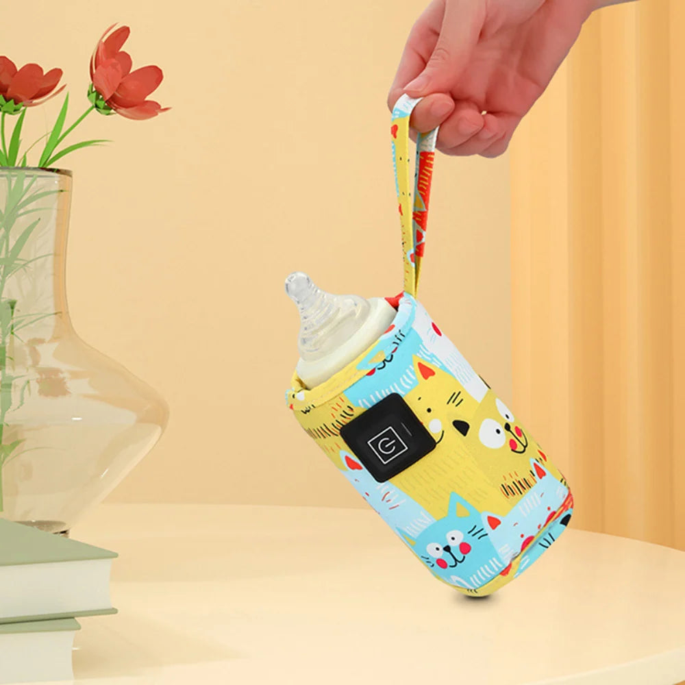 Baby Bottle Warmer Adjustable Temperature USB Powered Universal Fit