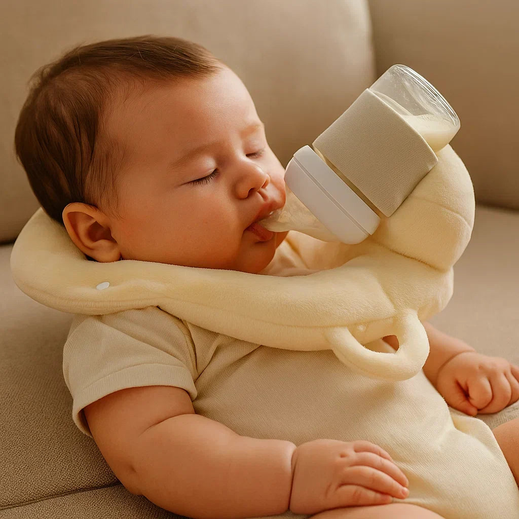 Baby Feeding Pillow Breathable Mesh Hands-Free Bottle Holder