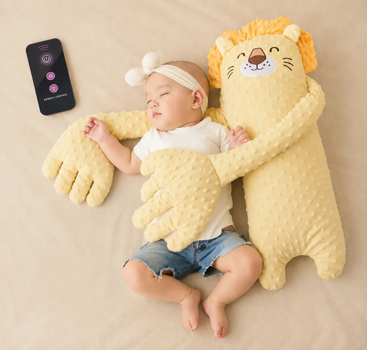 Baby Sleep Plush Rhythmic Patting 3 Modes USB Rechargeable