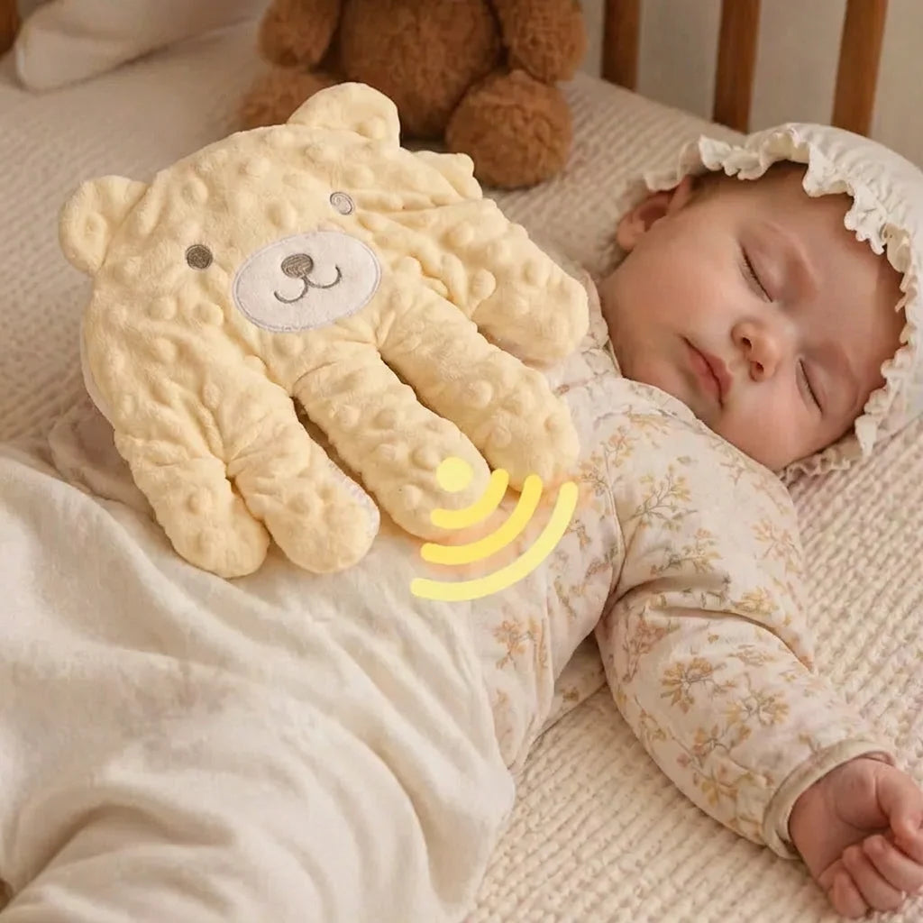 Baby Sleep Soother Plush Bear Rhythmic Patting Battery-Powered