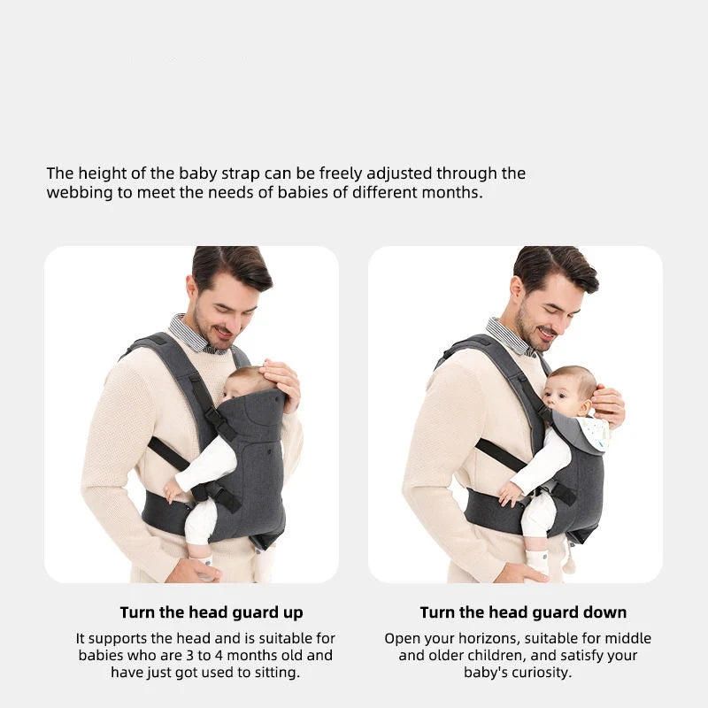 Baby Wrap Carrier Three Carry Positions M-Position Leg Support