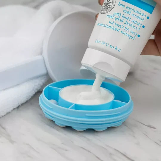 Back Lotion Applicator Extended Handle Detachable Textured Rollers