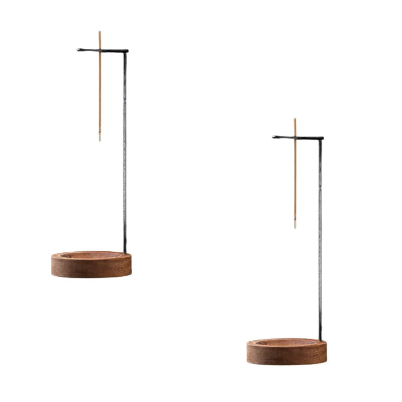 Backflow Incense Holder Natural Wood Heat-Resistant Base