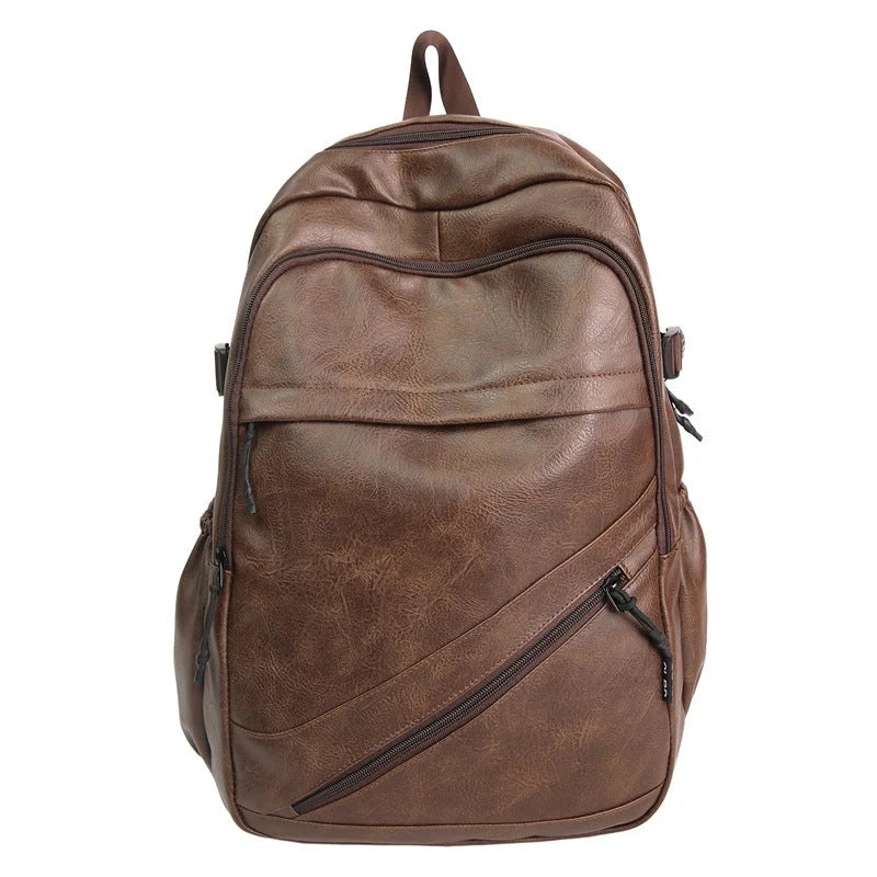 Backpack Genuine Leather Laptop Sleeve Padded Straps & Cushioned Back