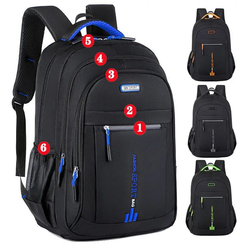 Backpack Water-Repellent Oxford Padded Laptop Sleeve USB Port