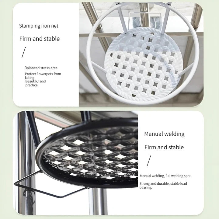 Balcony Plant Hangers Metal Tool-Free Set of 3