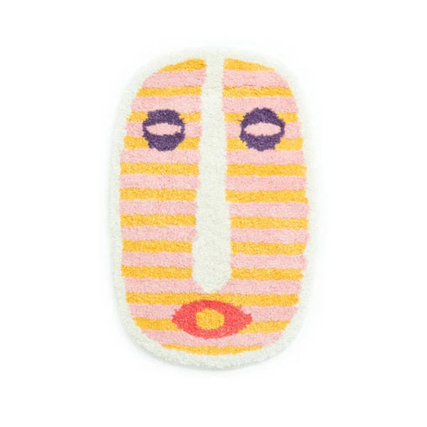 Bath Mat Abstract Face Pattern Soft & Absorbent