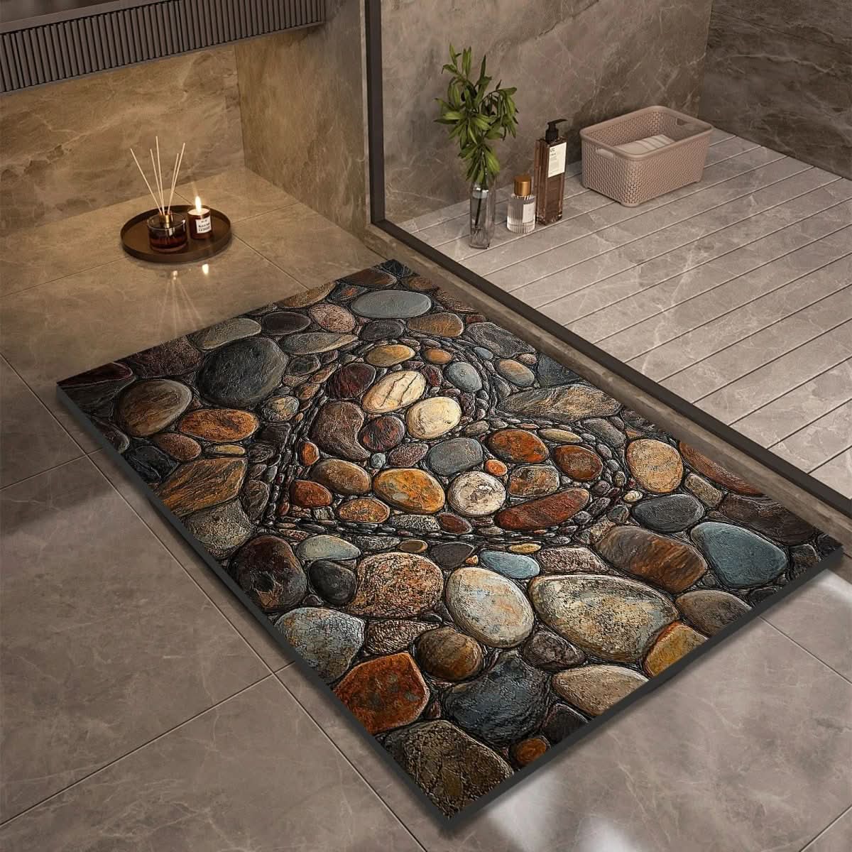 Bath Mat Diatomaceous Earth Quick-Drying Natural Rubber Base