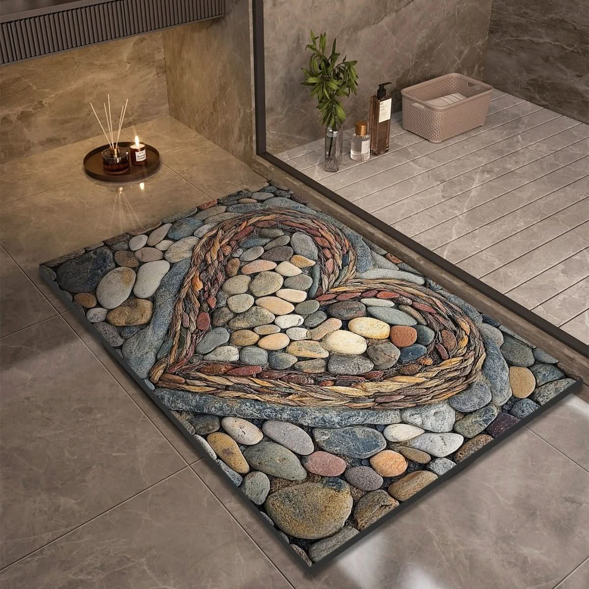 Bath Mat Diatomaceous Earth Quick-Drying Natural Rubber Base