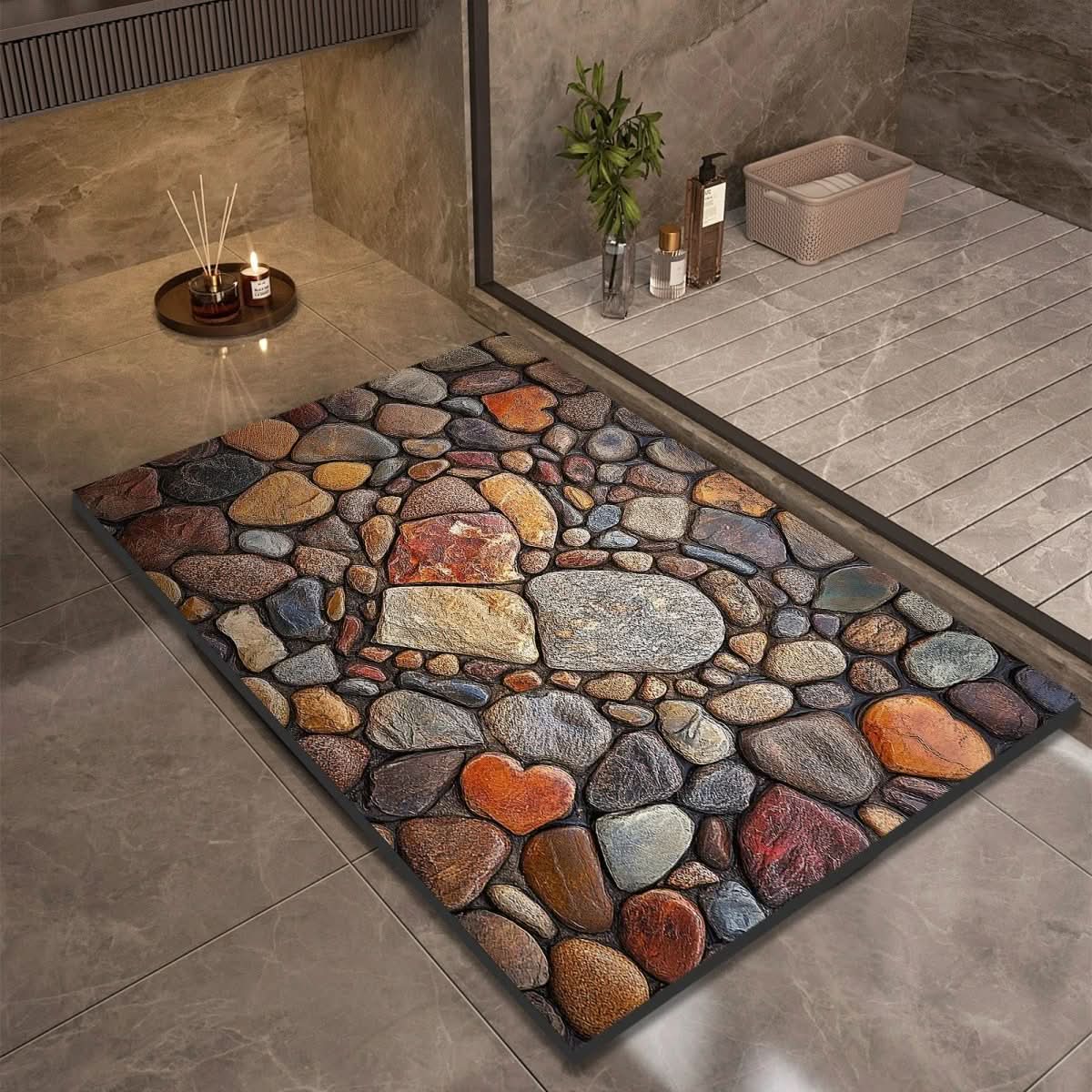 Bath Mat Diatomaceous Earth Quick-Drying Natural Rubber Base
