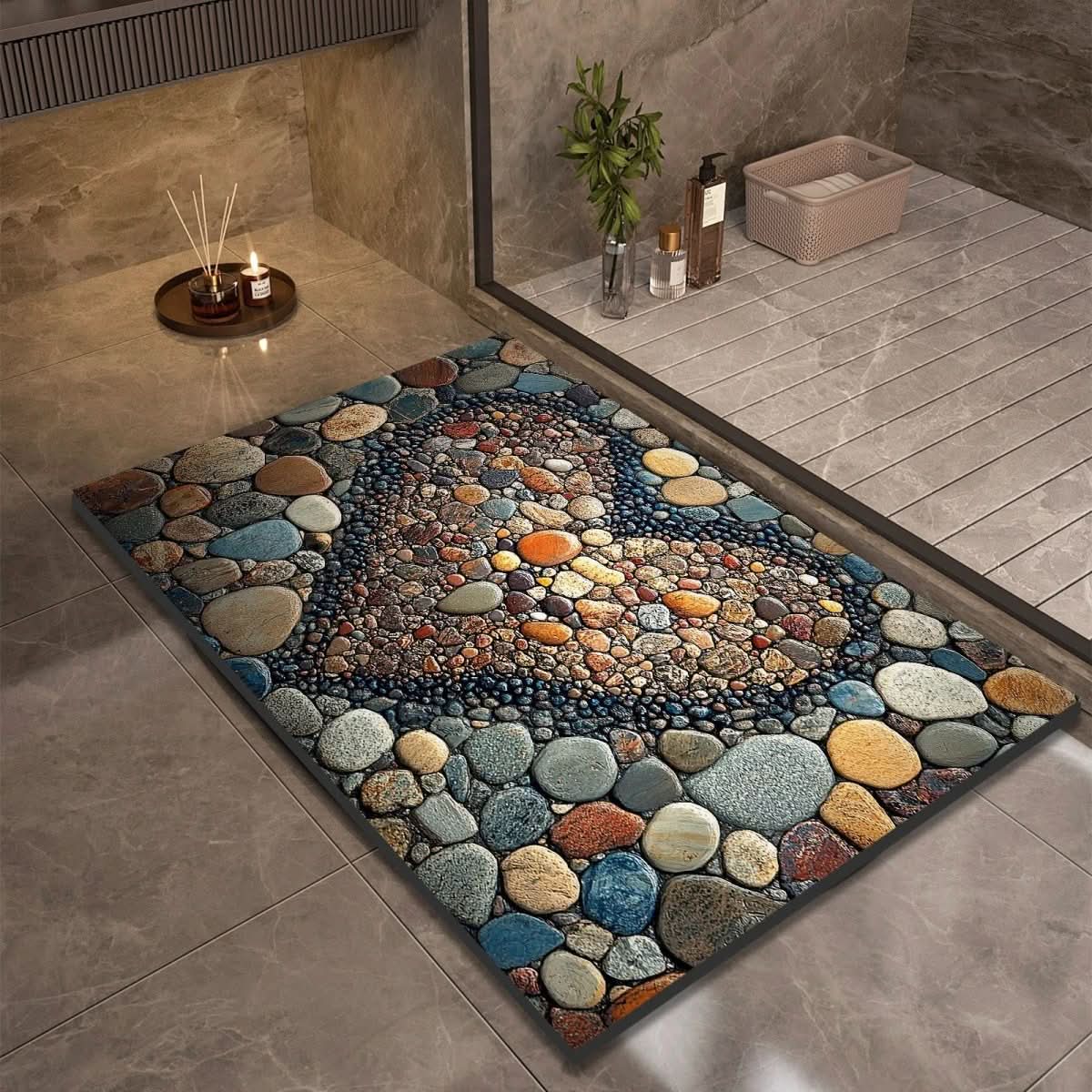 Bath Mat Diatomaceous Earth Quick-Drying Natural Rubber Base