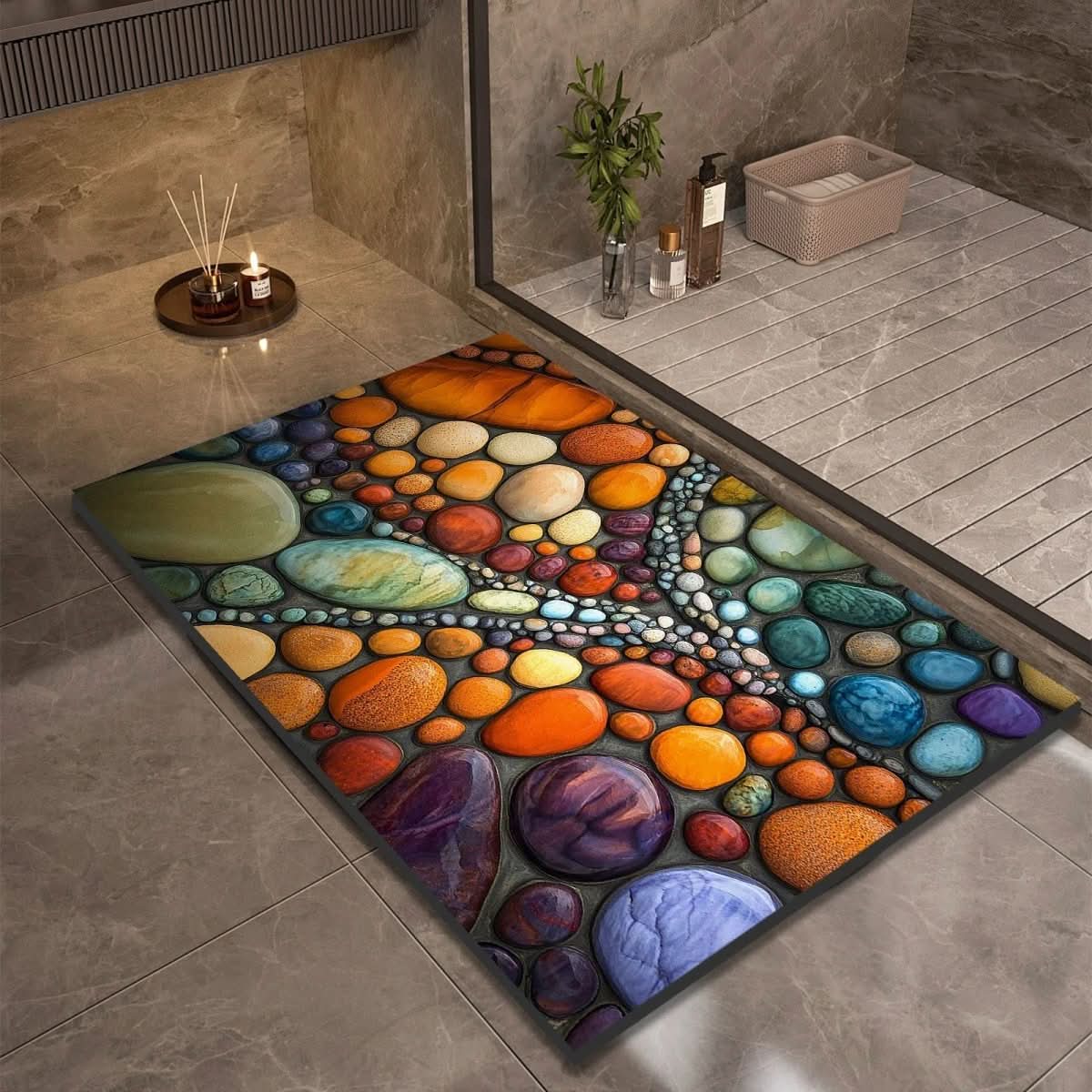 Bath Mat Diatomaceous Earth Quick-Drying Natural Rubber Base