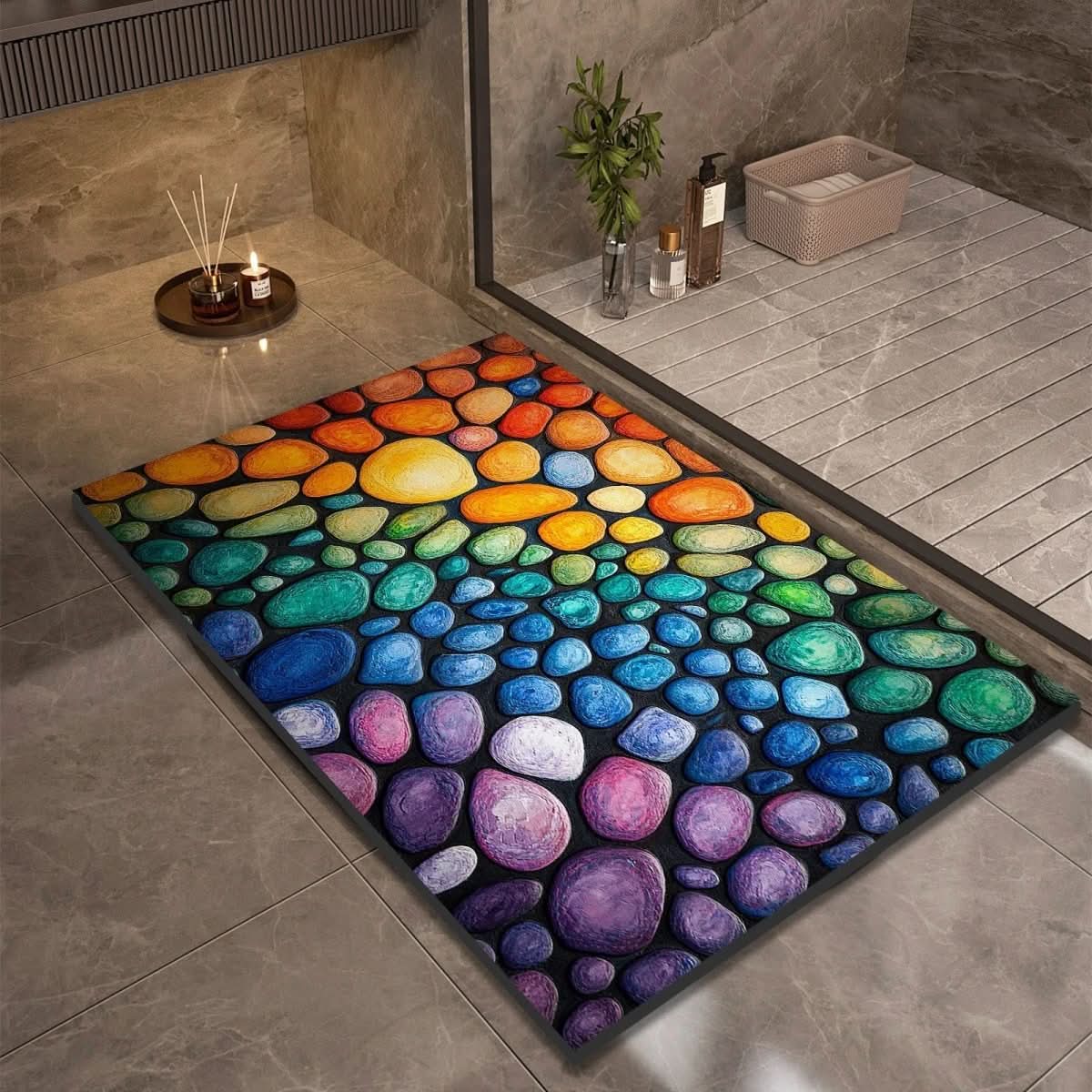 Bath Mat Diatomaceous Earth Quick-Drying Natural Rubber Base
