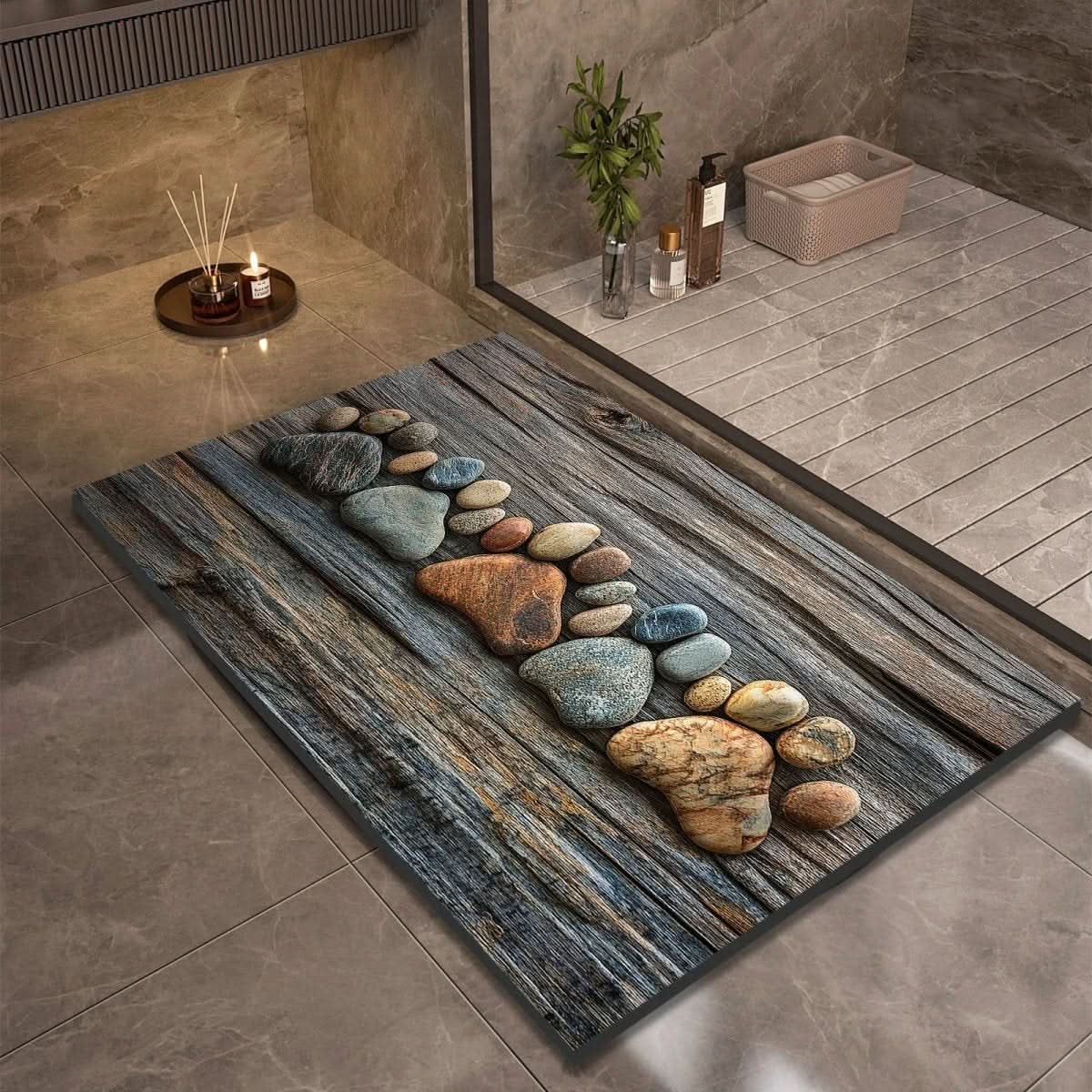 Bath Mat Diatomaceous Earth Quick-Drying Natural Rubber Base